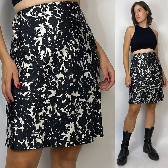 REAL SILK Abstract Floral Skirt by Ralph Lauren! Size 6 - Picture 1 of 8